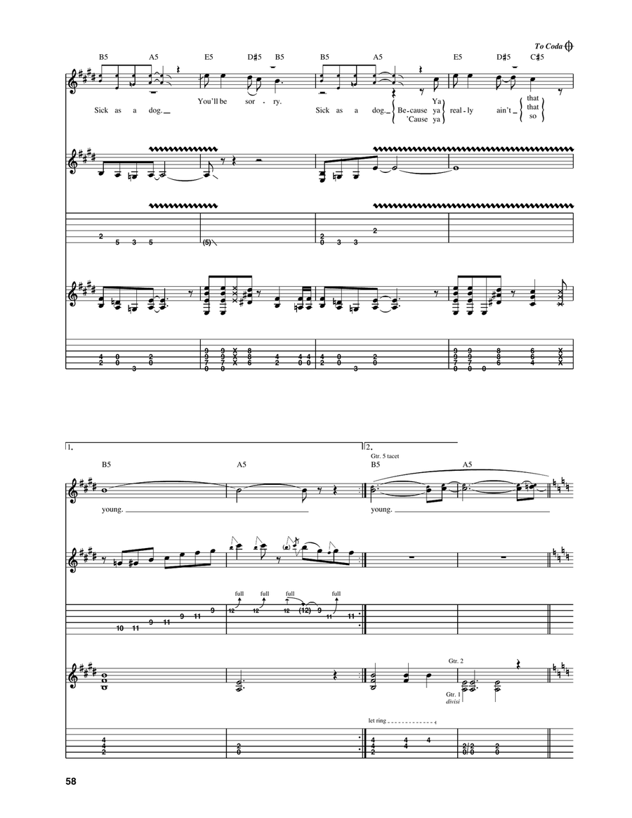 Sick As A Dog Sick As A Dog Acoustic Guitar scores gallery preview page 4