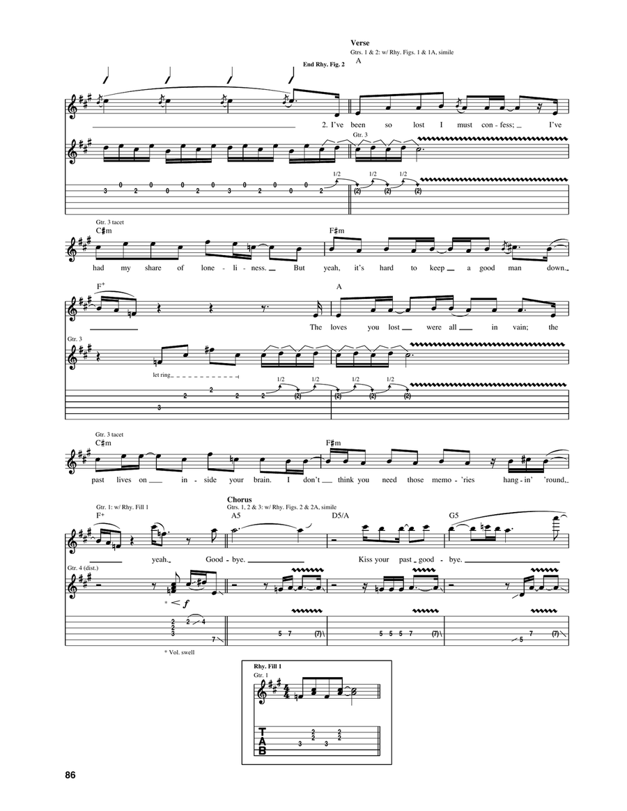 Kiss Your Past Goodbye Kiss Your Past Goodbye Acoustic Guitar scores gallery preview page 4