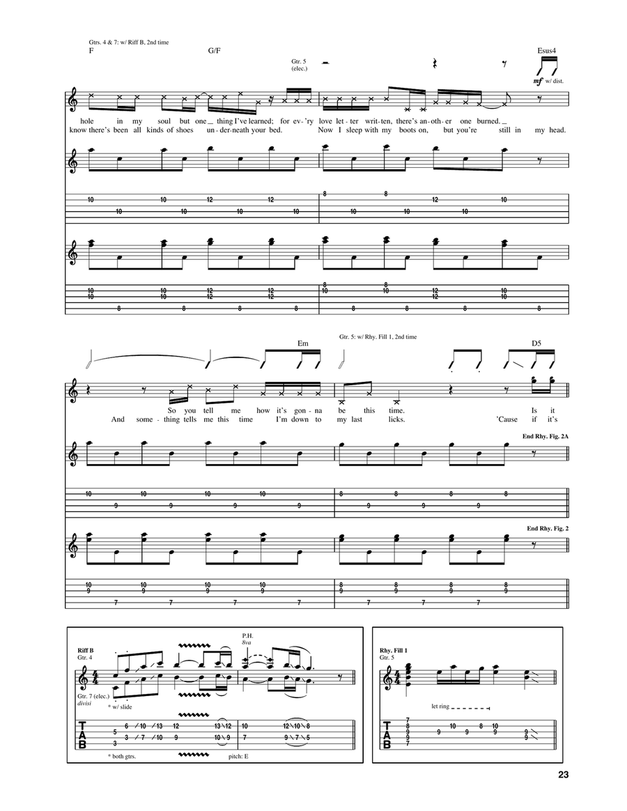 Hole In My Soul Hole In My Soul Acoustic Guitar scores gallery preview page 3
