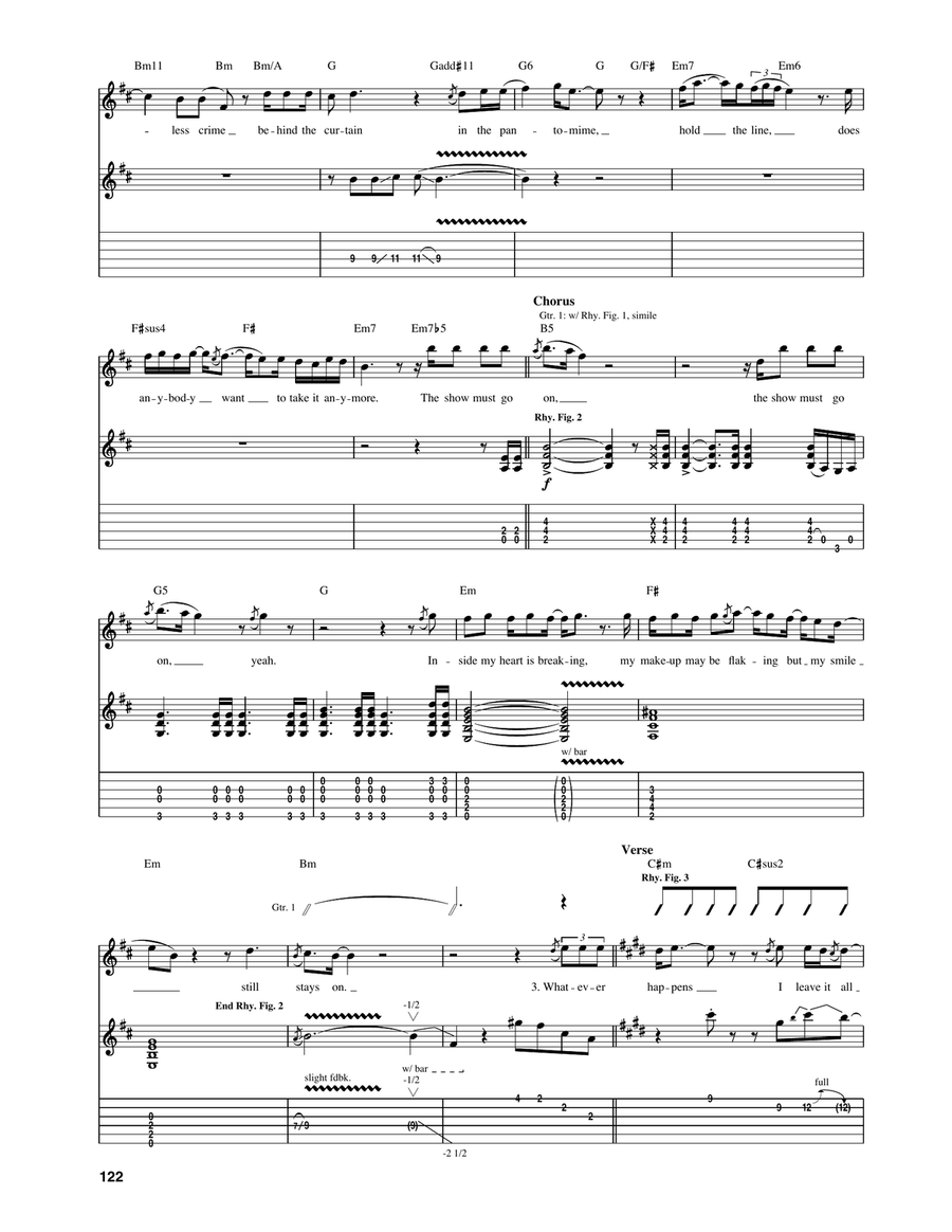 The Show Must Go On The Show Must Go On Acoustic Guitar scores gallery preview page 2
