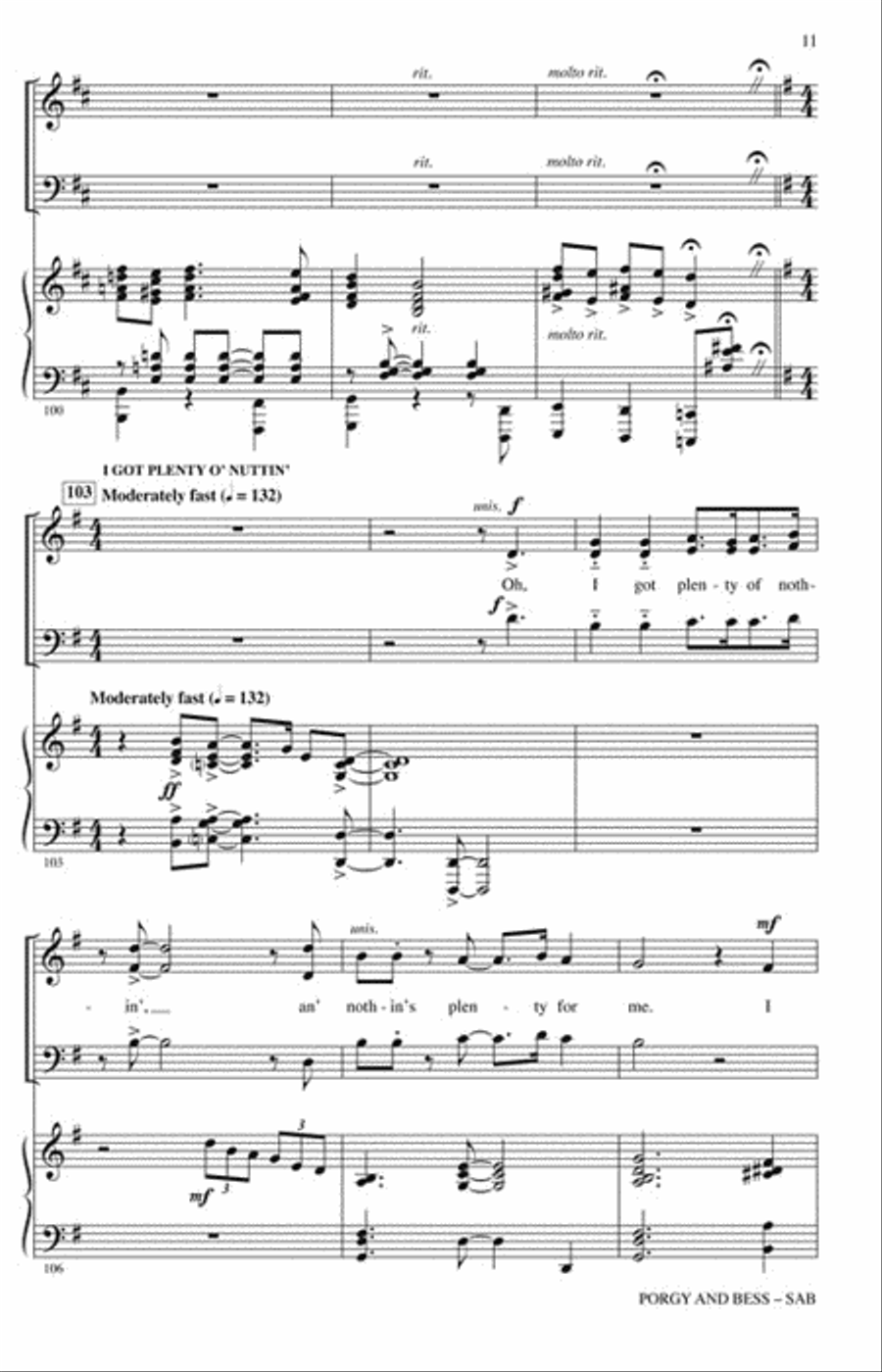 Porgy and Bess Porgy and Bess 3-Part scores gallery preview page 5