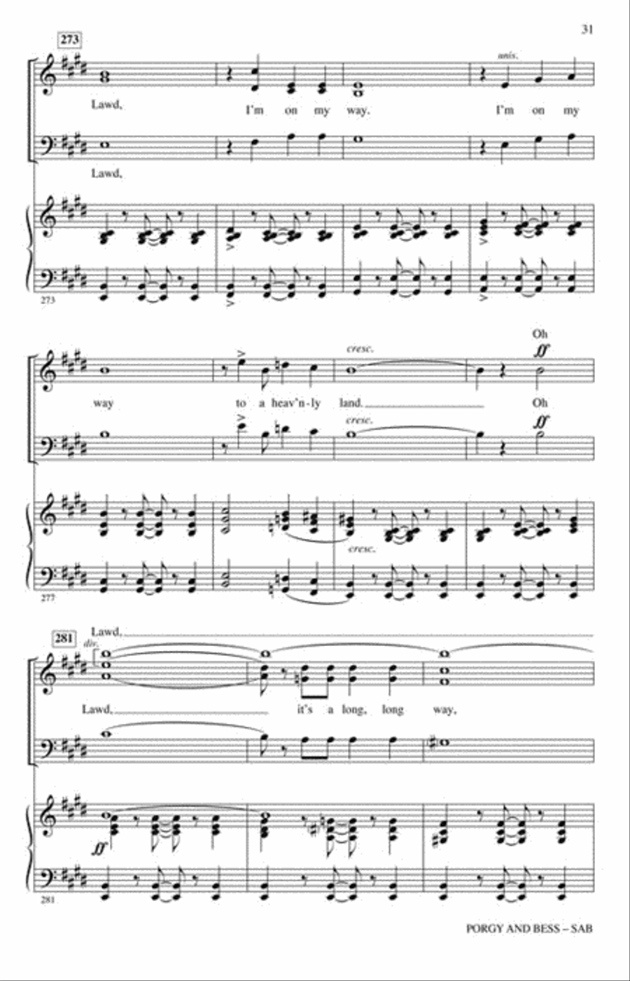 Porgy and Bess Porgy and Bess 3-Part scores gallery preview page 8