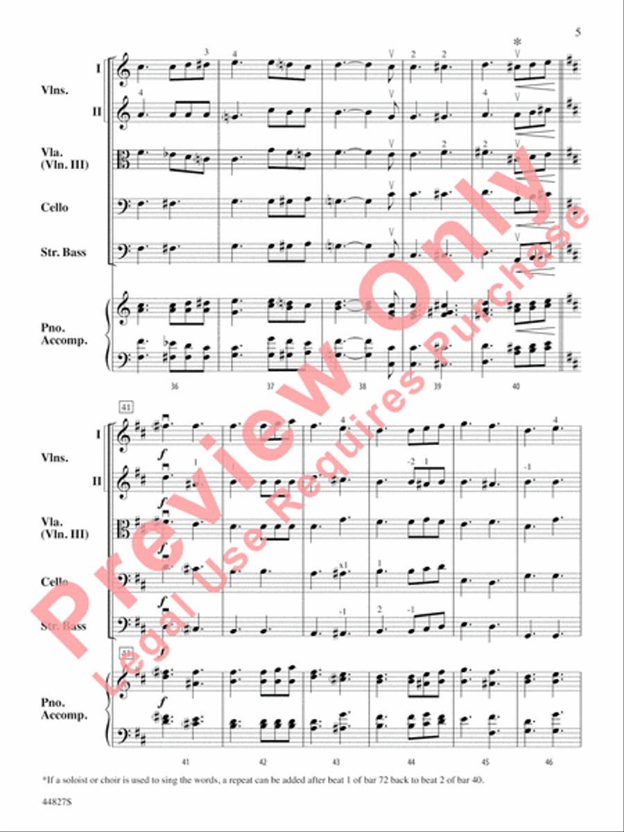 Lift Every Voice and Sing String Orchestra scores gallery preview page 6
