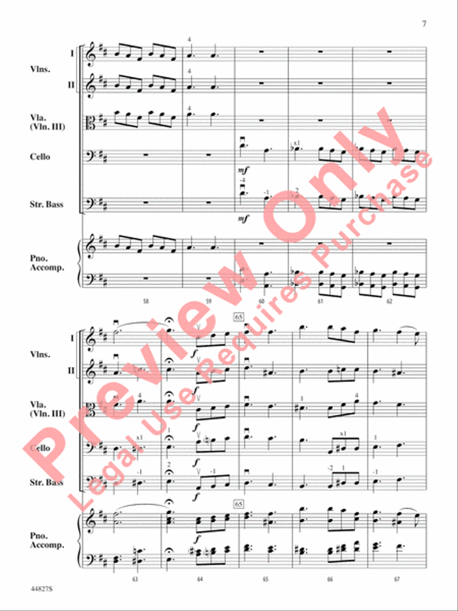 Lift Every Voice and Sing String Orchestra scores gallery preview page 8