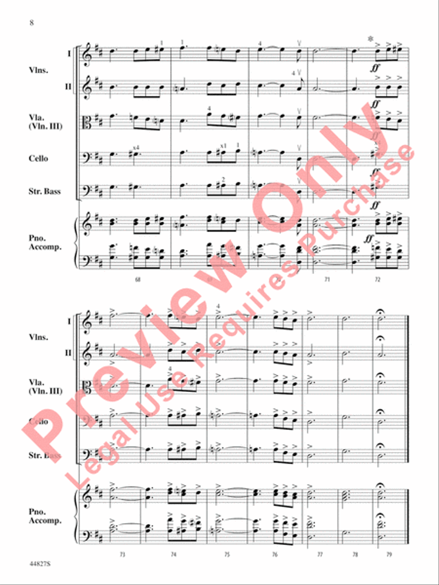 Lift Every Voice and Sing String Orchestra scores gallery preview page 9