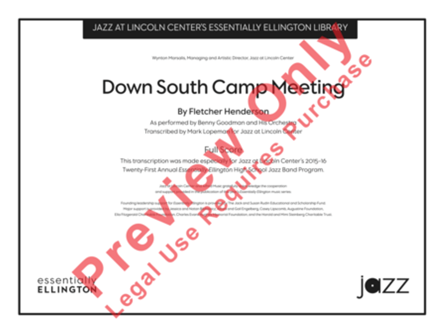 Down South Camp Meeting Down South Camp Meeting Jazz Ensemble scores gallery preview page 2
