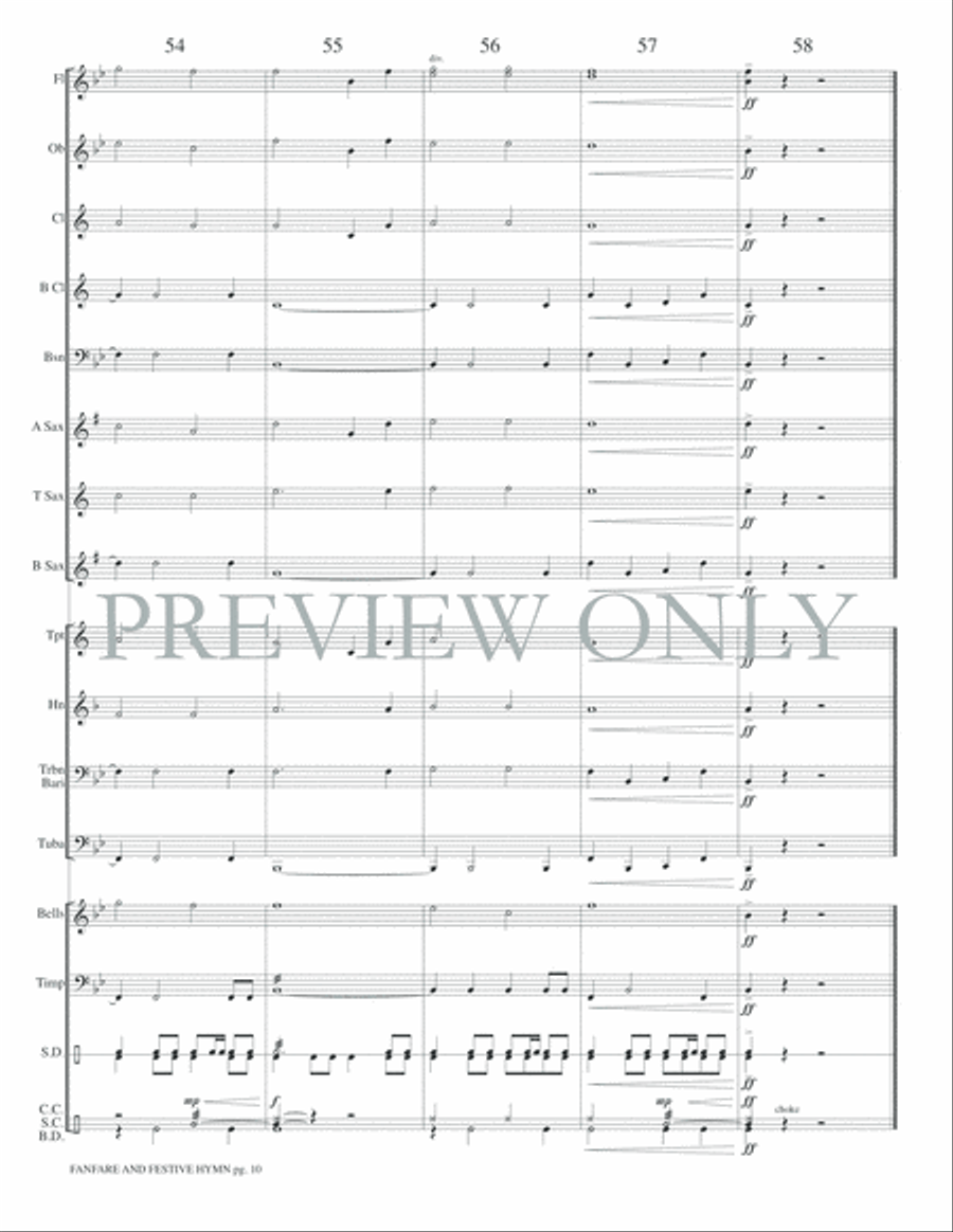 Fanfare and Festive Hymn Fanfare and Festive Hymn Concert Band scores gallery preview page 13