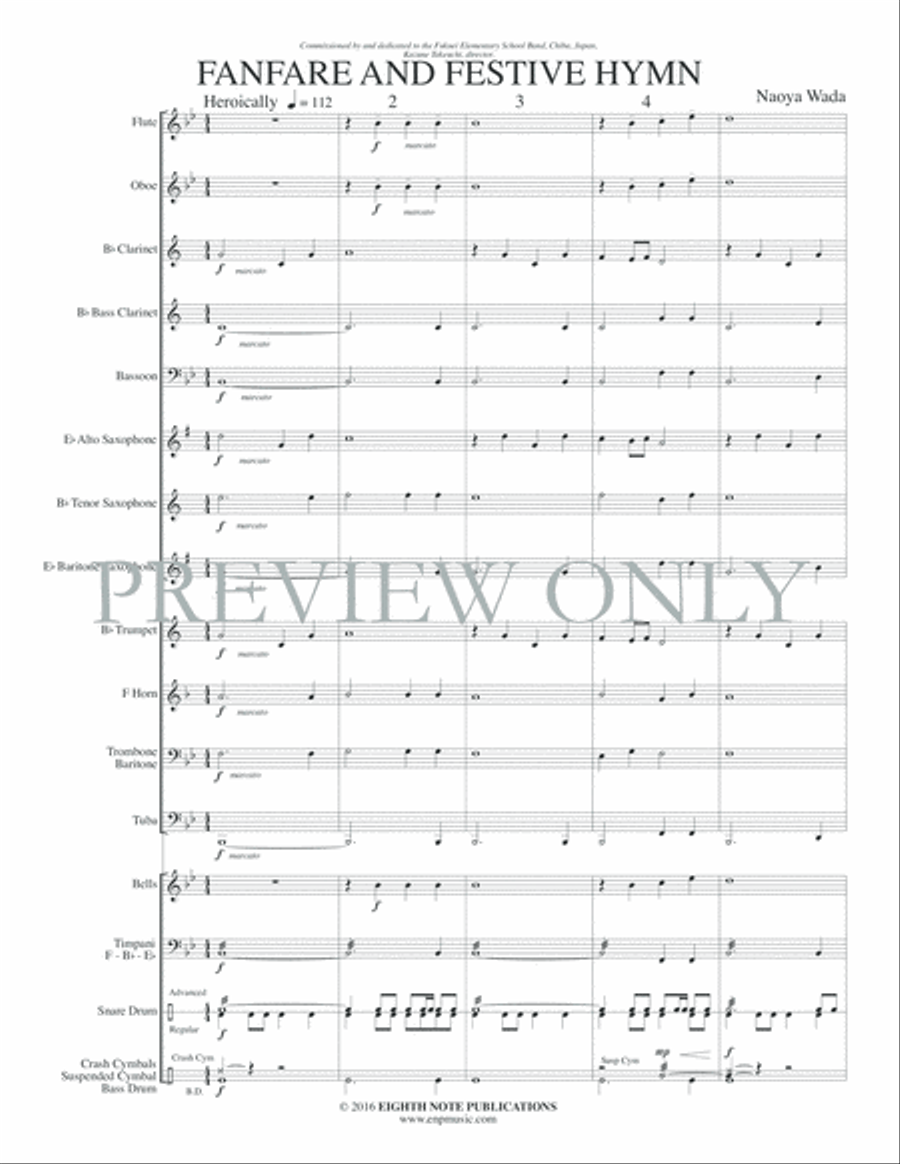 Fanfare and Festive Hymn Fanfare and Festive Hymn Concert Band scores gallery preview page 4