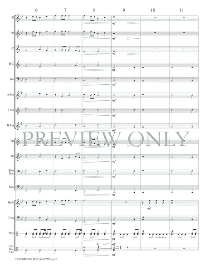 Fanfare and Festive Hymn Fanfare and Festive Hymn Concert Band scores gallery preview page 5