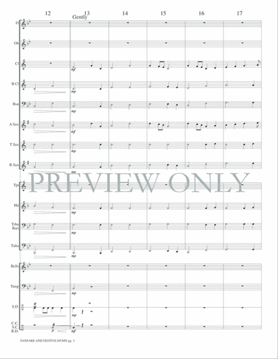Fanfare and Festive Hymn Fanfare and Festive Hymn Concert Band scores gallery preview page 6