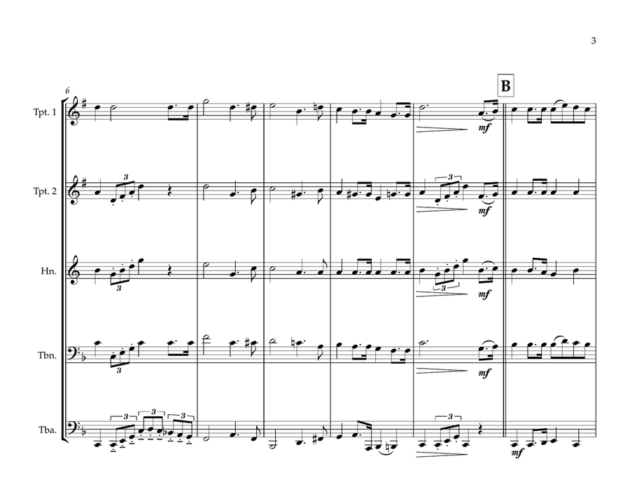 Peruvian National Anthem for Brass Quintet Brass Quintet scores gallery preview page 3