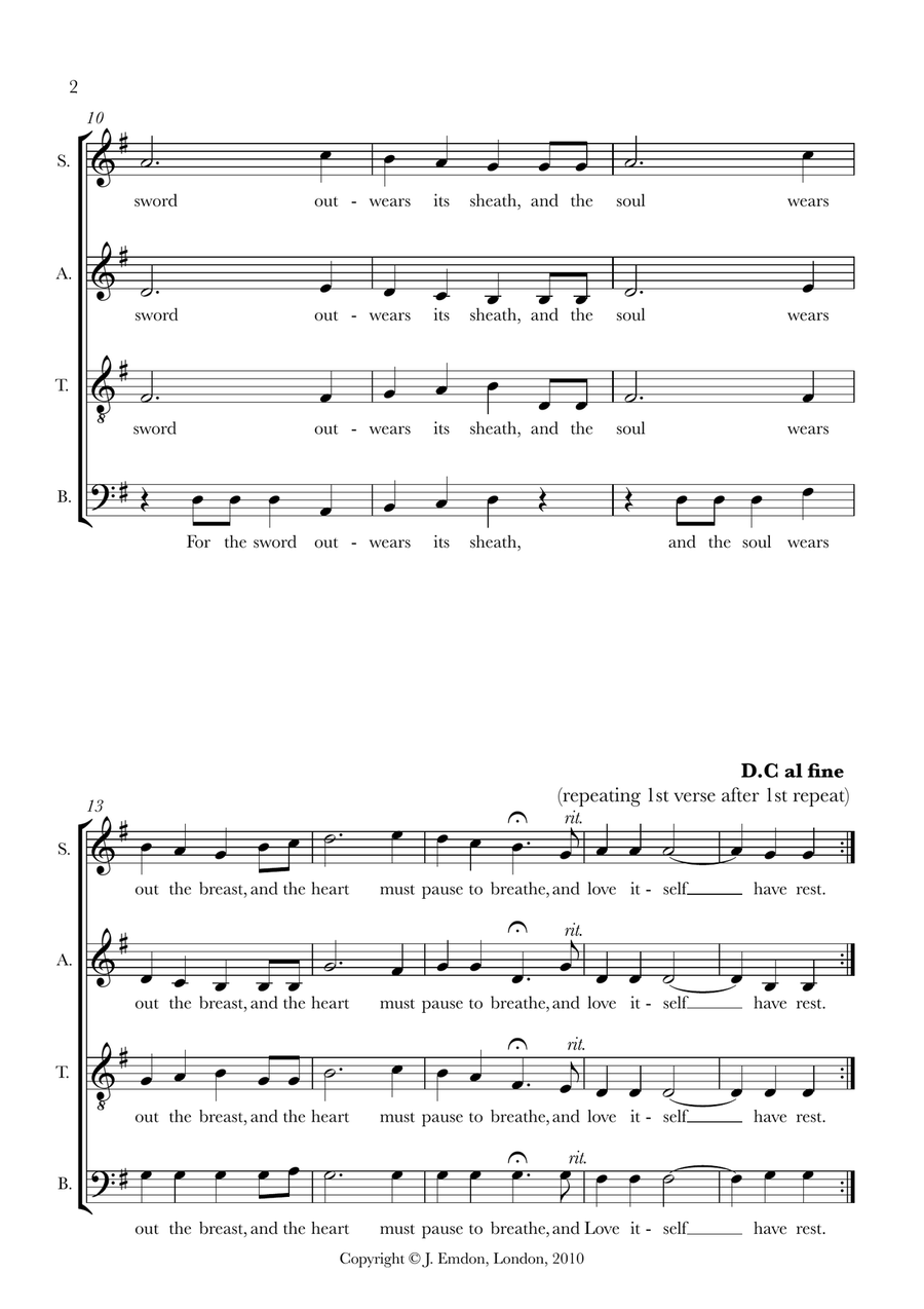 Six Contemporary Choral Settings 4-Part scores gallery preview page 3