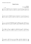 Santa Lucia For Guitar Duo Tab Only For Guitar Part 1