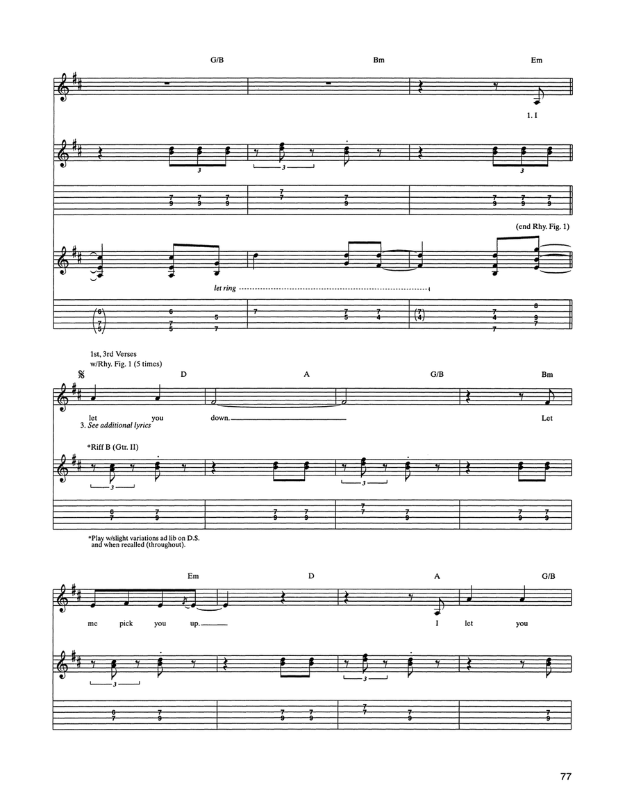 Let You Down Let You Down Acoustic Guitar scores gallery preview page 2