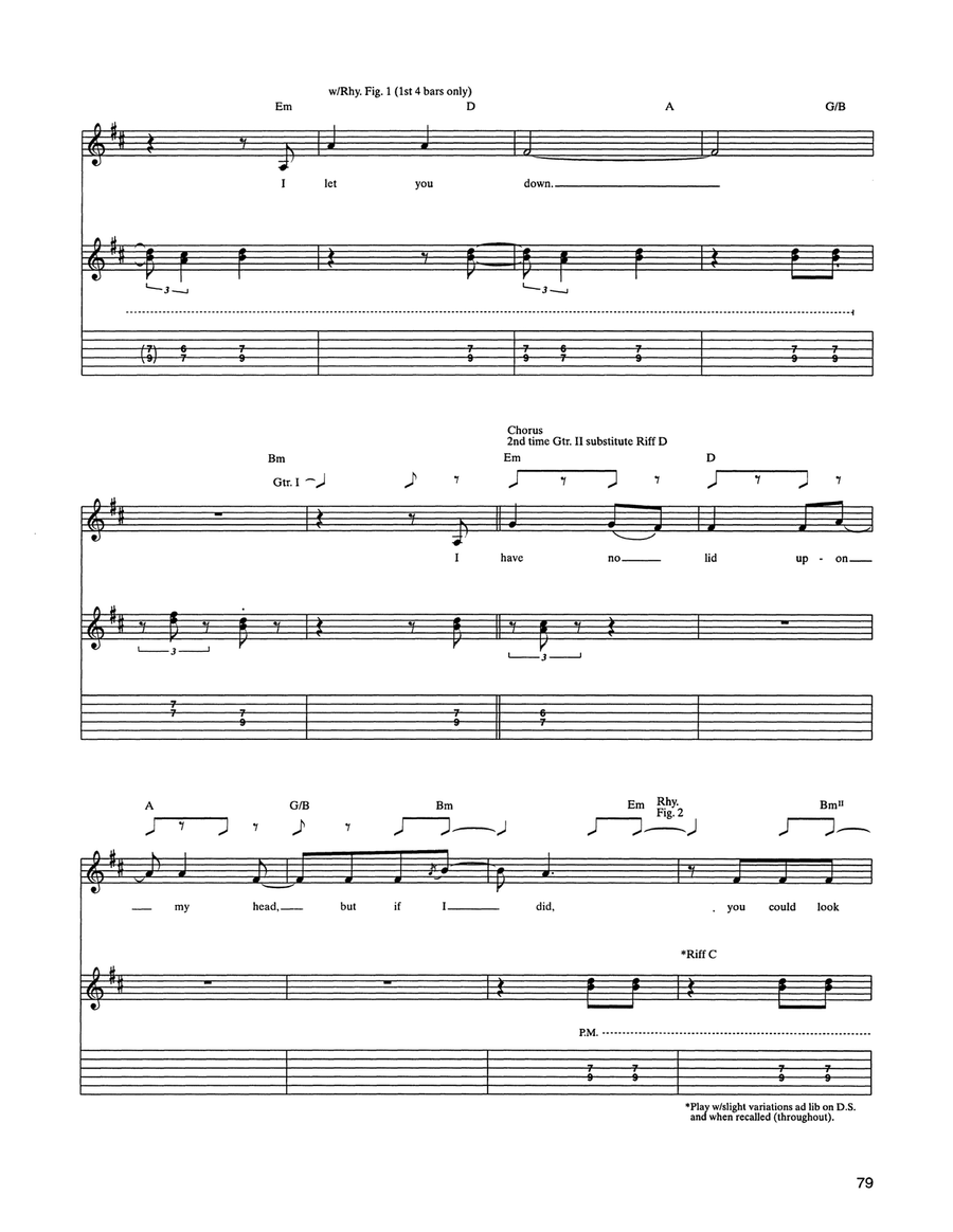 Let You Down Let You Down Acoustic Guitar scores gallery preview page 4