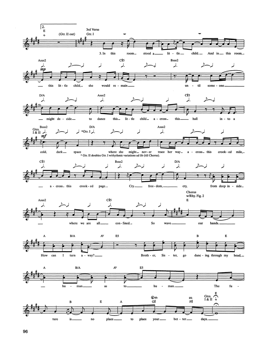 Cry Freedom Cry Freedom Acoustic Guitar scores gallery preview page 3