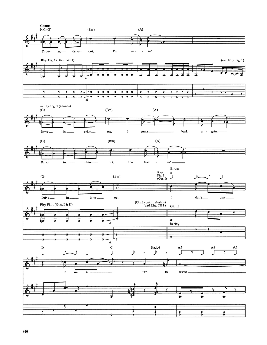 Drive In Drive Out Drive In Drive Out Acoustic Guitar scores gallery preview page 3