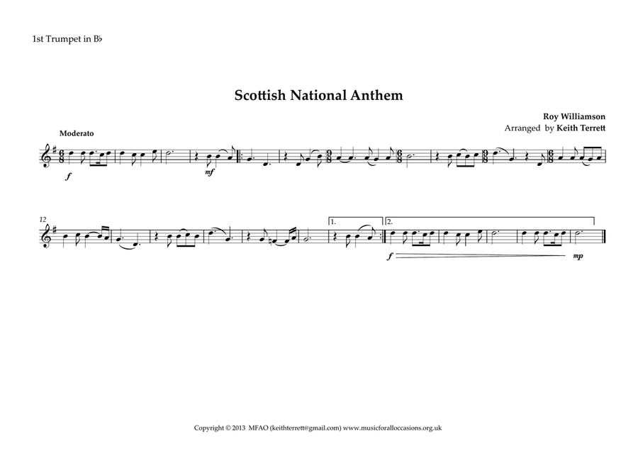 Scottish National Anthem for Brass Quintet Brass Quintet scores gallery preview page 5
