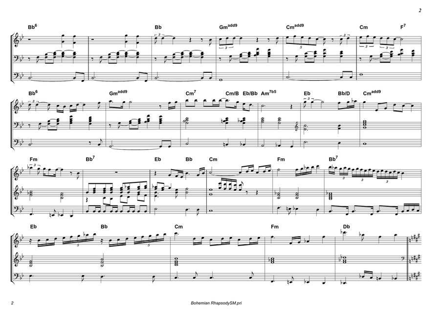 Bohemian Rhapsody Bohemian Rhapsody Piano scores gallery preview page 2