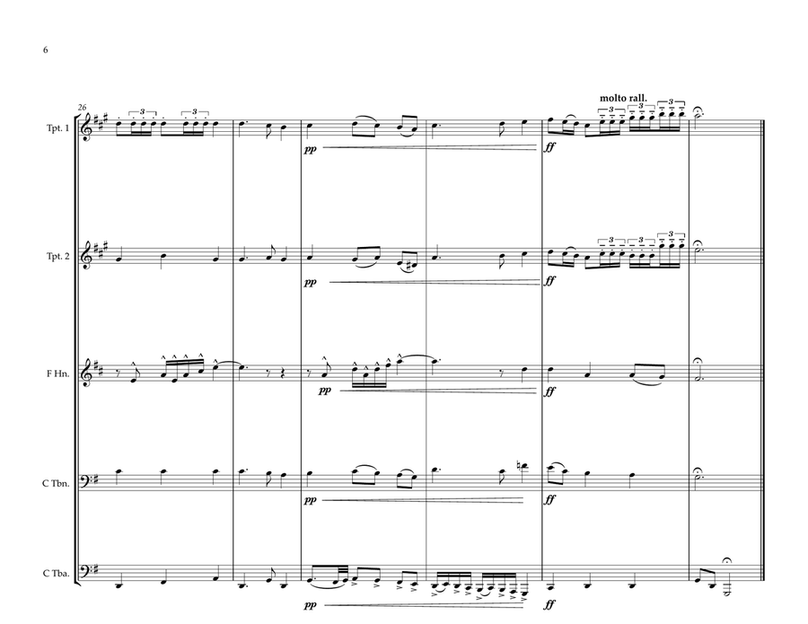 Turks & Caicos Islands Local Anthem for Brass Quintet. Brass Quintet scores gallery preview page 6