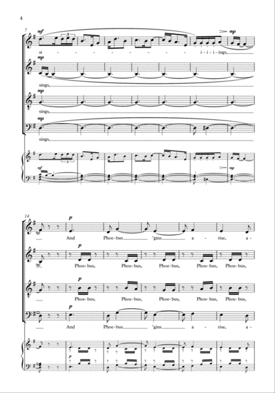 Three Shakespeare Songs Divisi scores gallery preview page 8