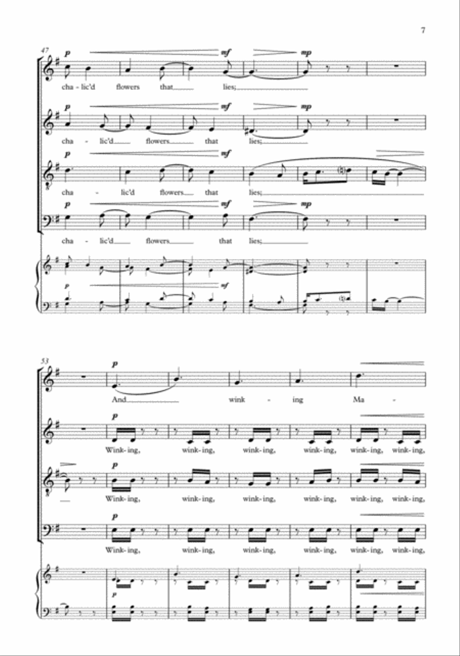 Three Shakespeare Songs Divisi scores gallery preview page 11