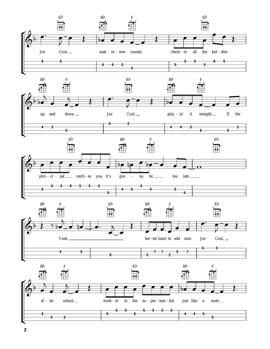 Joe Cool Joe Cool Ukulele scores gallery preview page 2