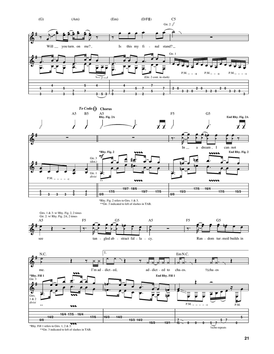 Addicted To Chaos Addicted To Chaos Acoustic Guitar scores gallery preview page 3
