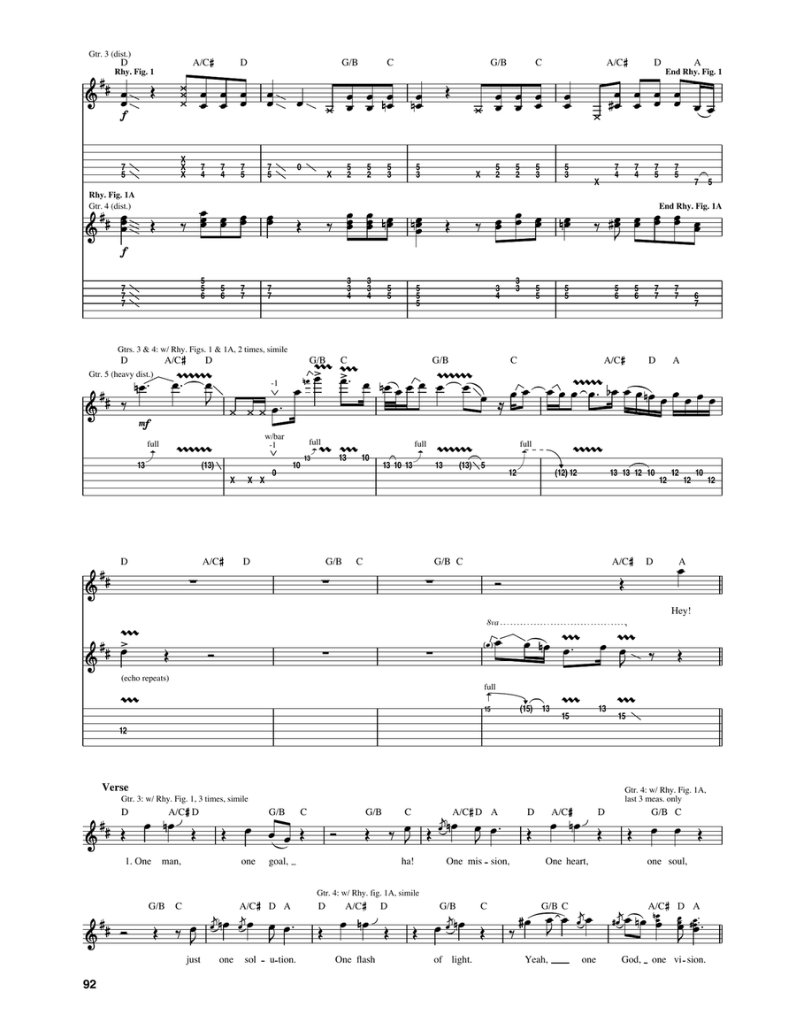 One Vision One Vision Acoustic Guitar scores gallery preview page 2