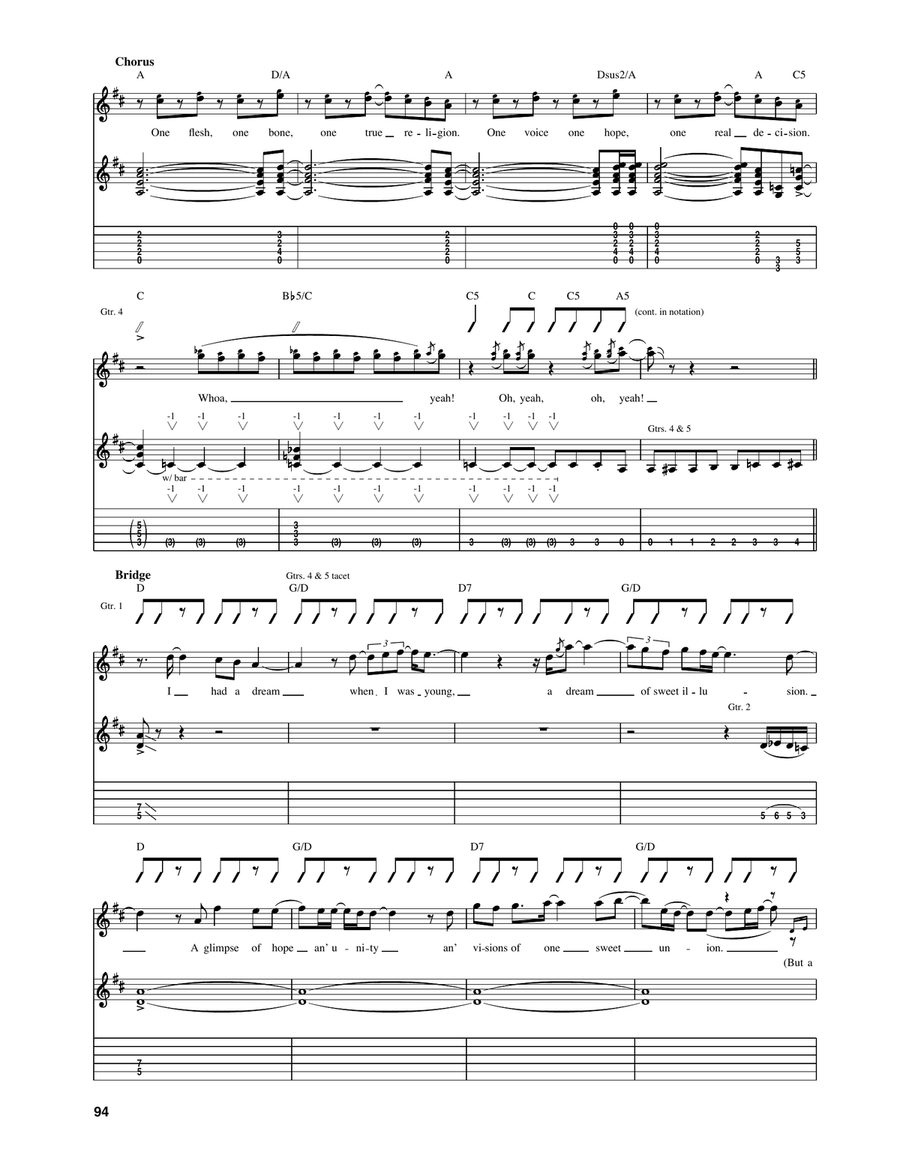 One Vision One Vision Acoustic Guitar scores gallery preview page 4