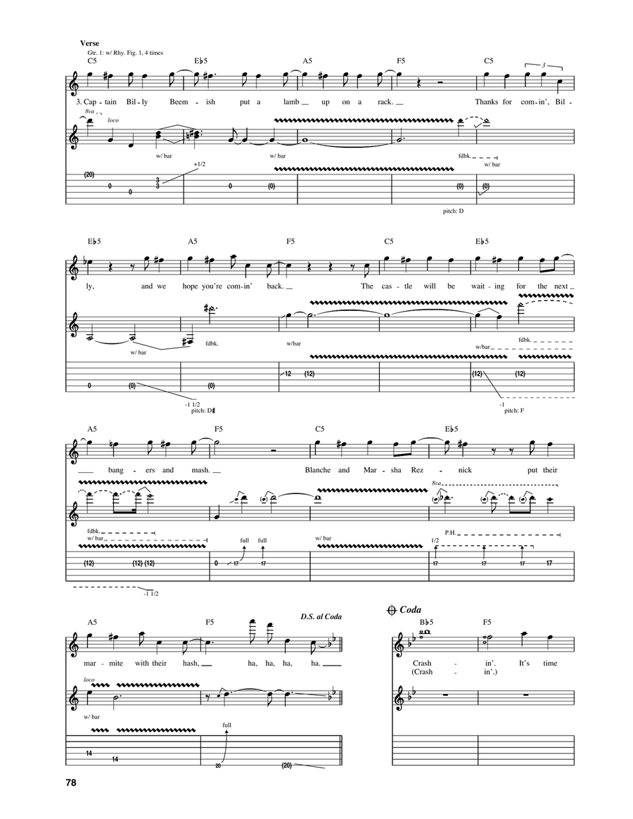 Crash Crash Acoustic Guitar scores gallery preview page 5