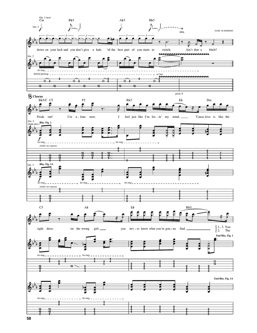 Ain't That A Bitch Ain't That A Bitch Acoustic Guitar scores gallery preview page 2