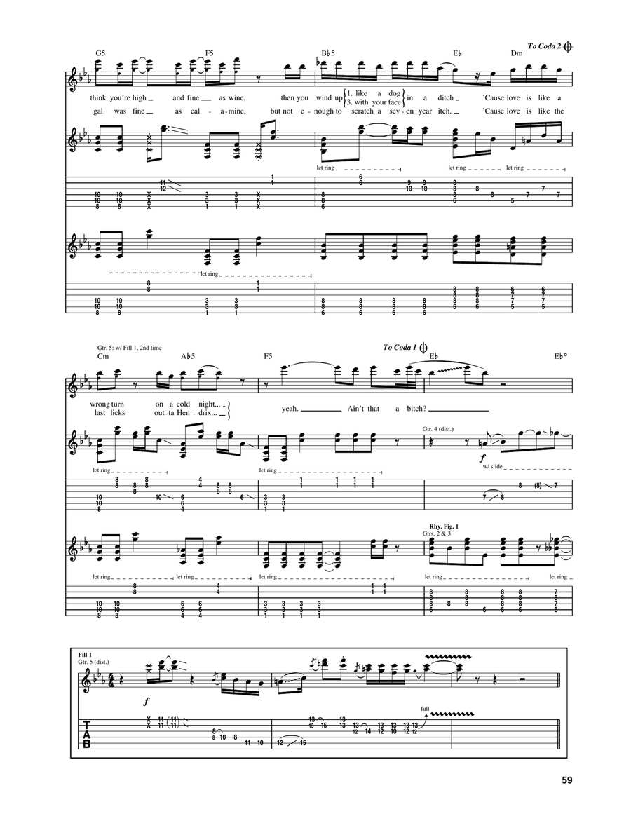 Ain't That A Bitch Ain't That A Bitch Acoustic Guitar scores gallery preview page 3
