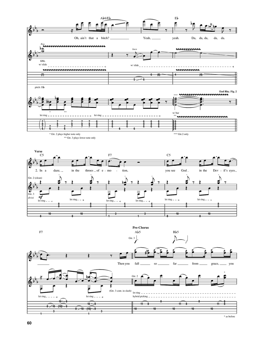 Ain't That A Bitch Ain't That A Bitch Acoustic Guitar scores gallery preview page 4