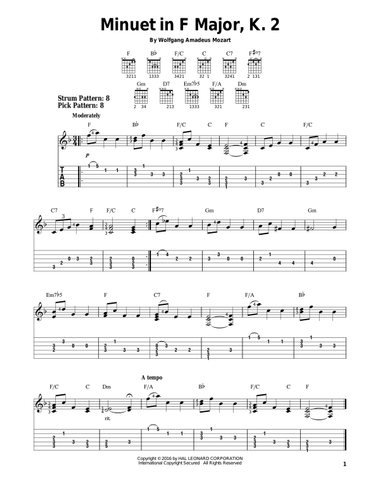 Minuet in F Major, K.2