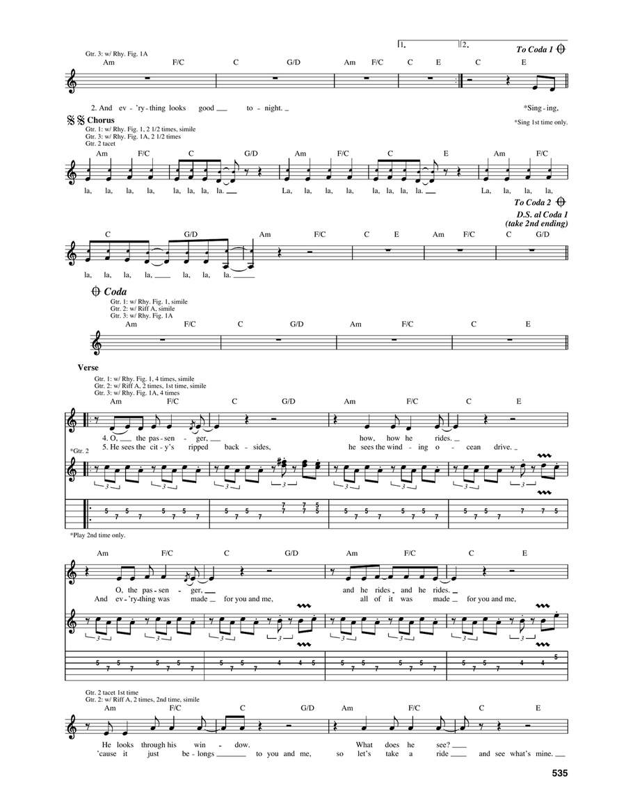 The Passenger The Passenger Acoustic Guitar scores gallery preview page 2