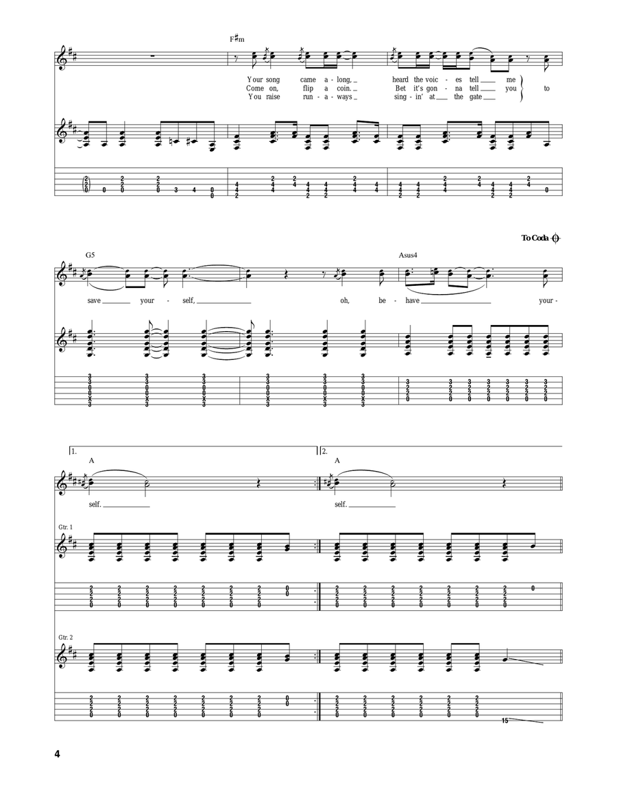 What Did I Do?/God As My Witness Acoustic Guitar scores gallery preview page 4