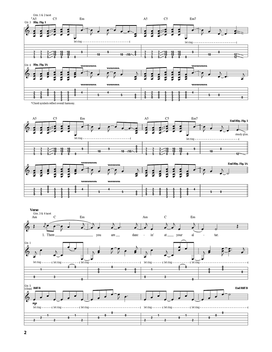Outside Outside Acoustic Guitar scores gallery preview page 2