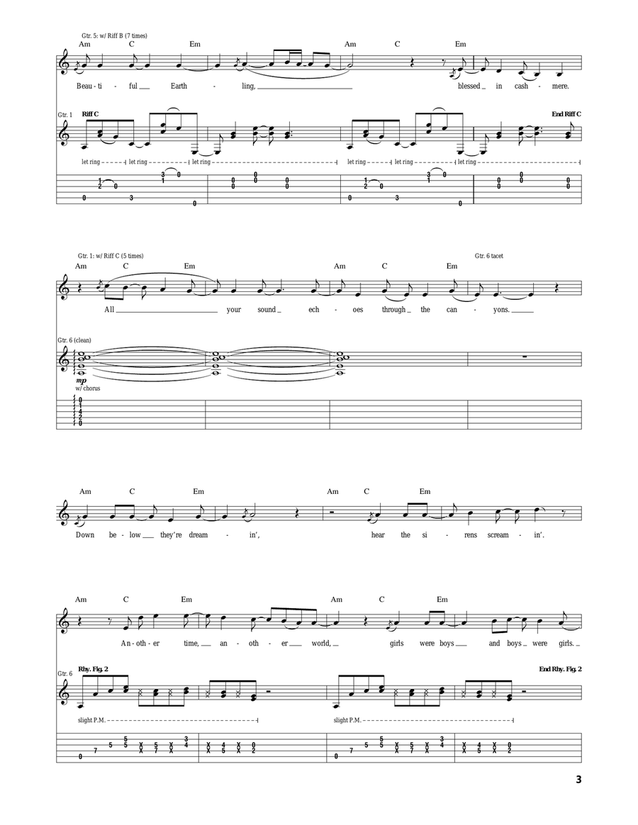 Outside Outside Acoustic Guitar scores gallery preview page 3