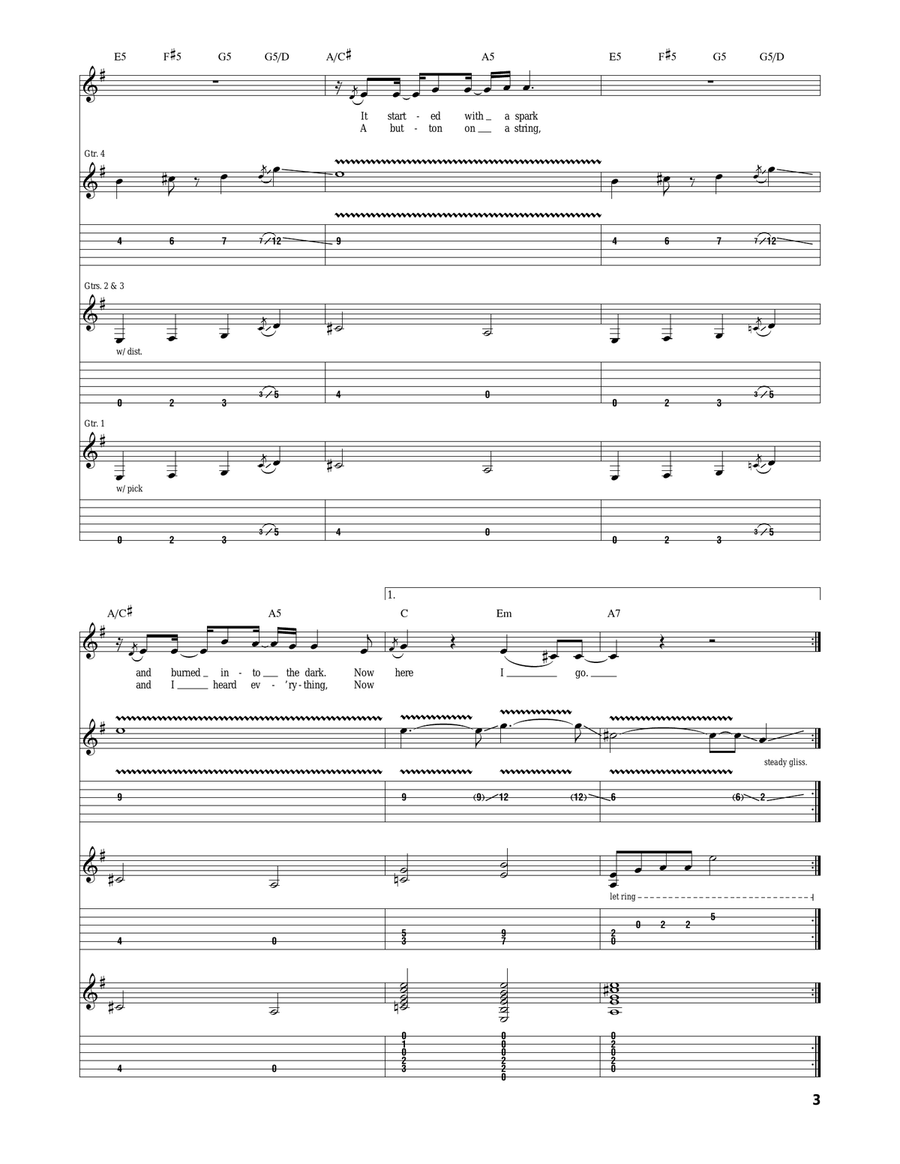 Something From Nothing Acoustic Guitar scores gallery preview page 3