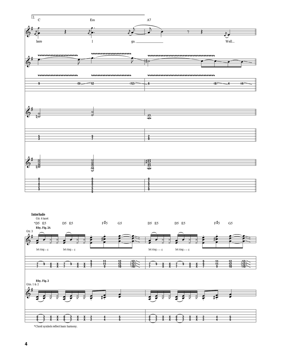 Something From Nothing Acoustic Guitar scores gallery preview page 4