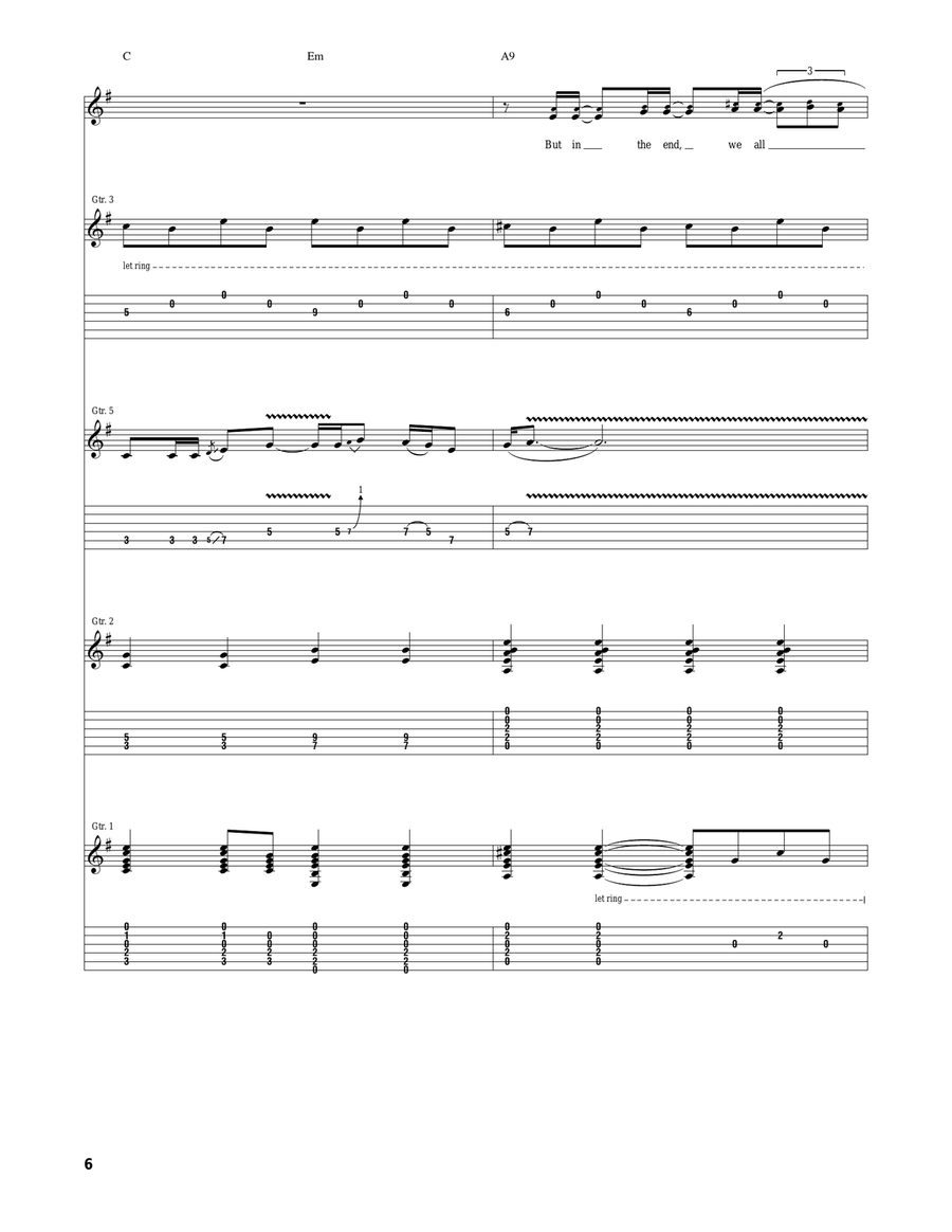 Something From Nothing Acoustic Guitar scores gallery preview page 6