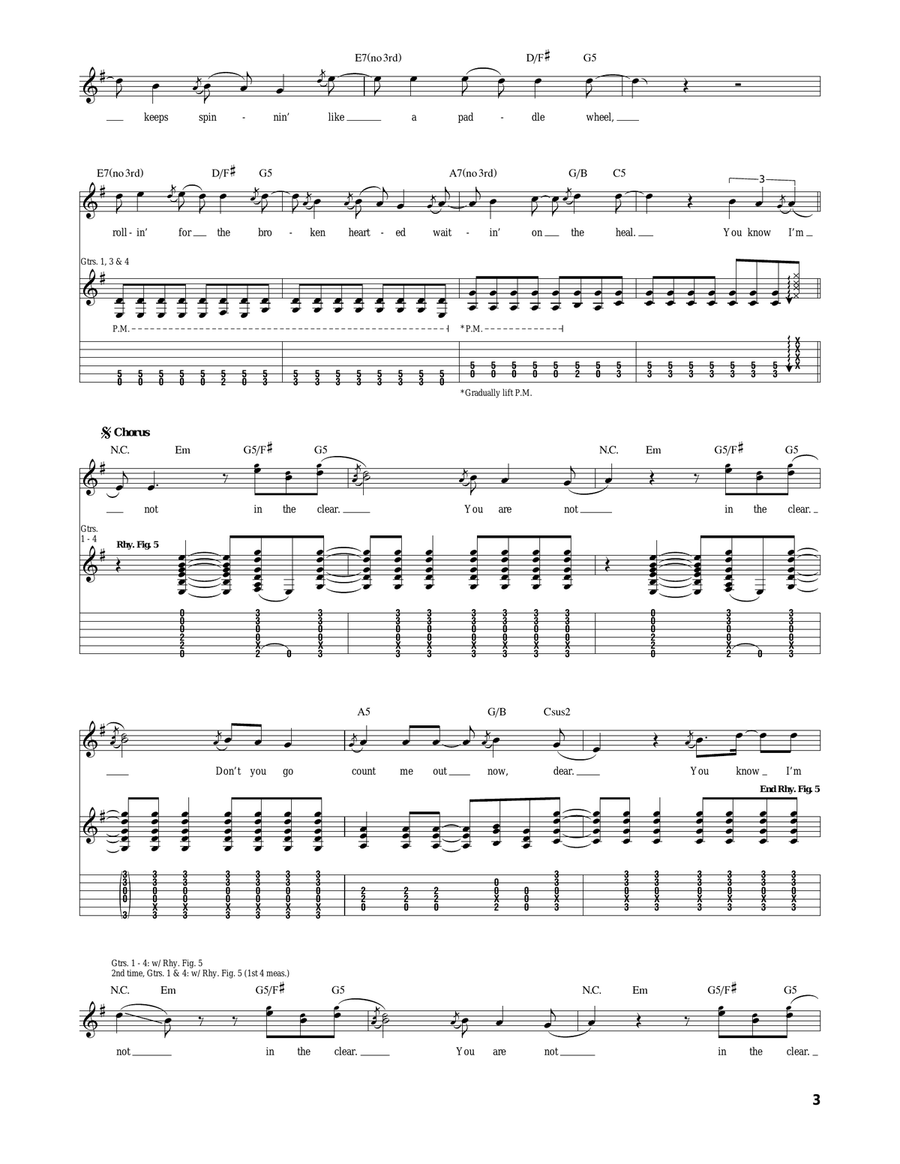 In The Clear In The Clear Acoustic Guitar scores gallery preview page 3