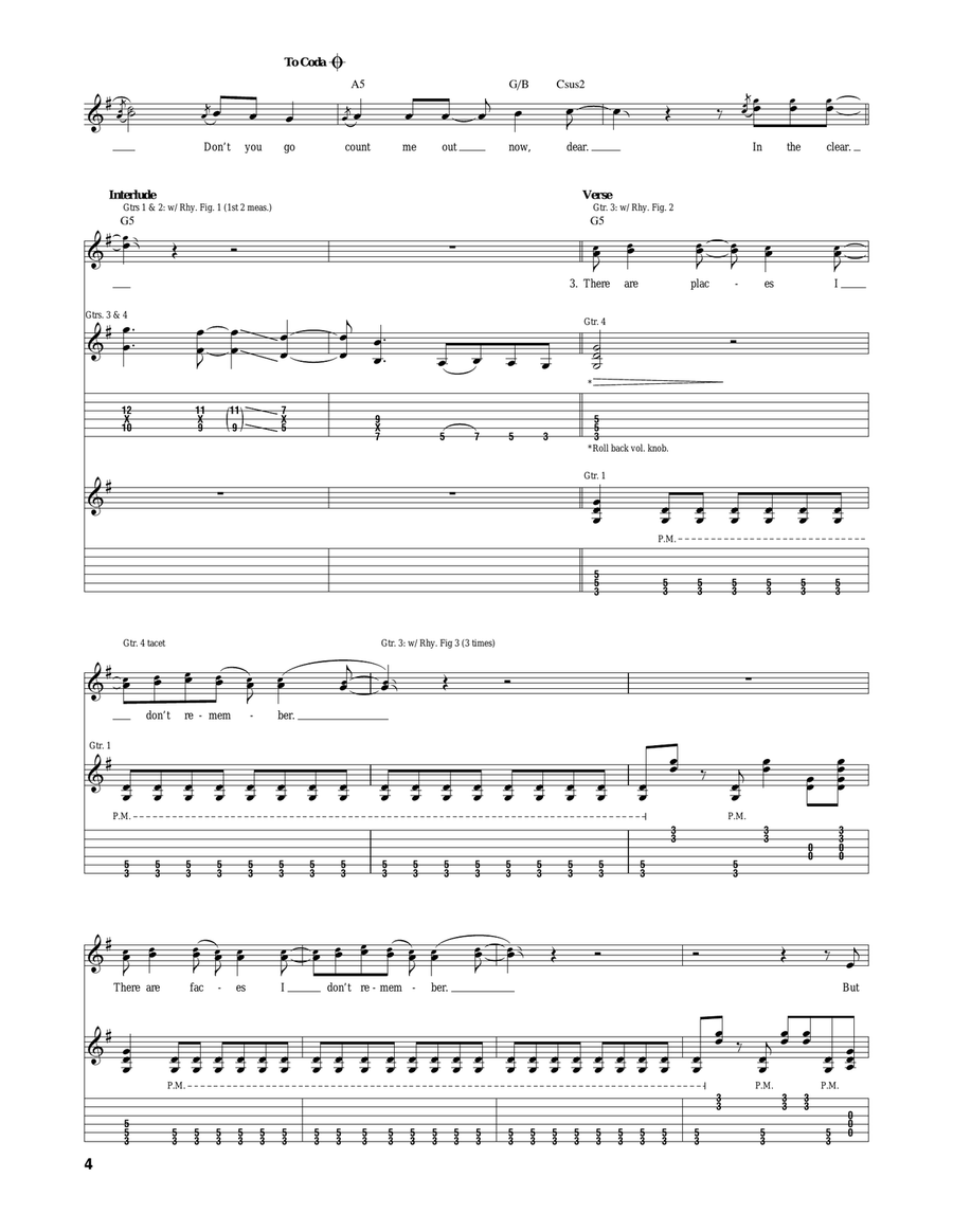 In The Clear In The Clear Acoustic Guitar scores gallery preview page 4