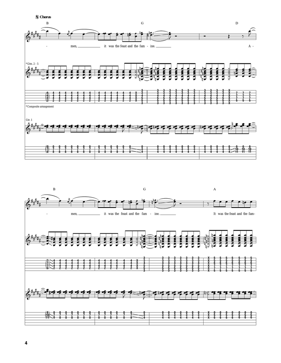 The Feast And The Famine The Feast And The Famine Acoustic Guitar scores gallery preview page 4