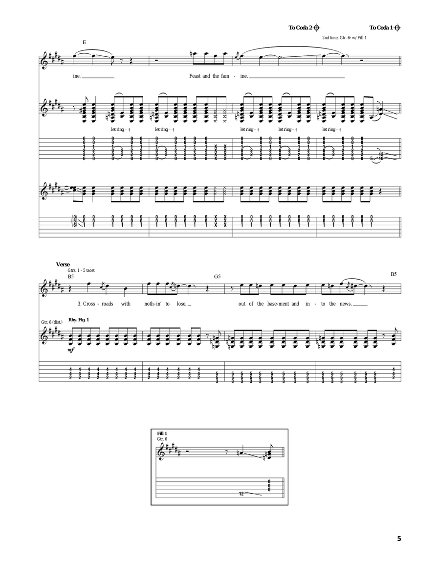 The Feast And The Famine The Feast And The Famine Acoustic Guitar scores gallery preview page 5