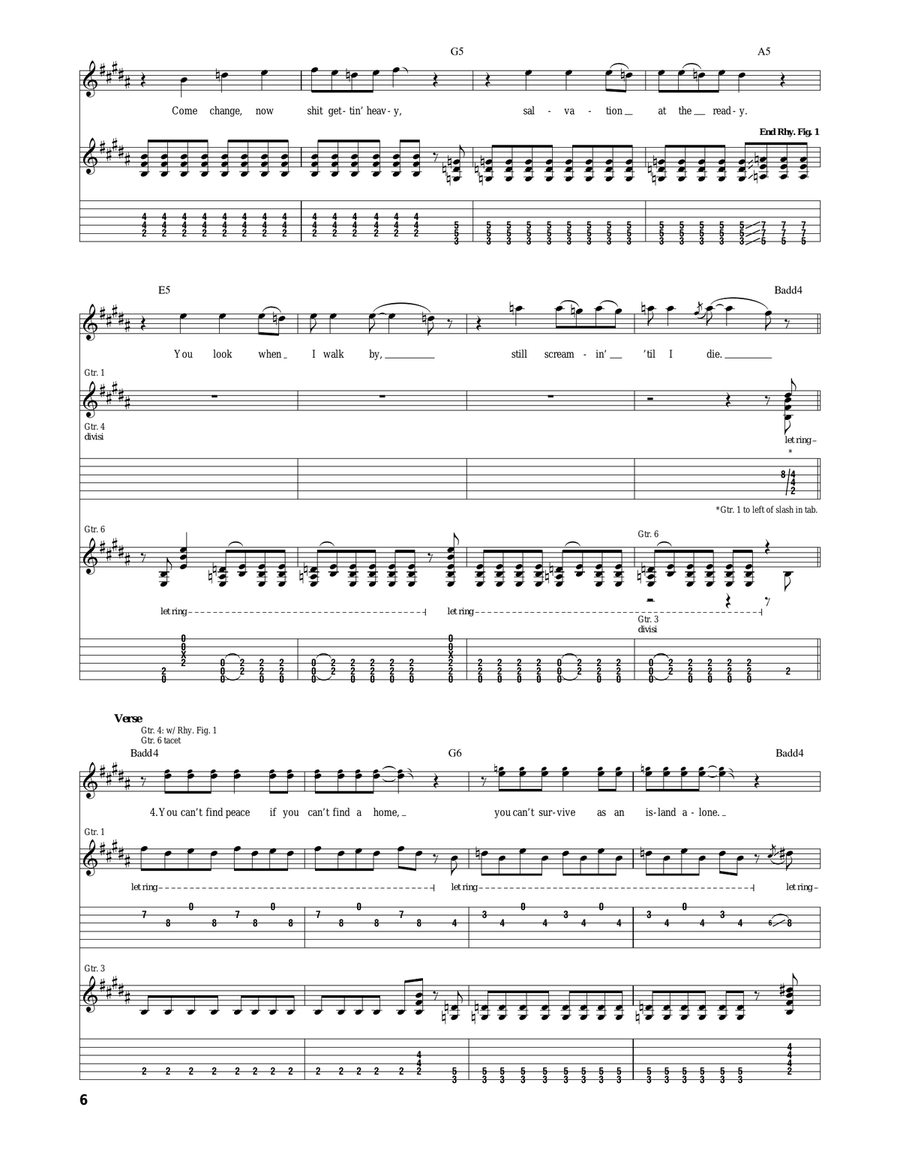 The Feast And The Famine The Feast And The Famine Acoustic Guitar scores gallery preview page 6