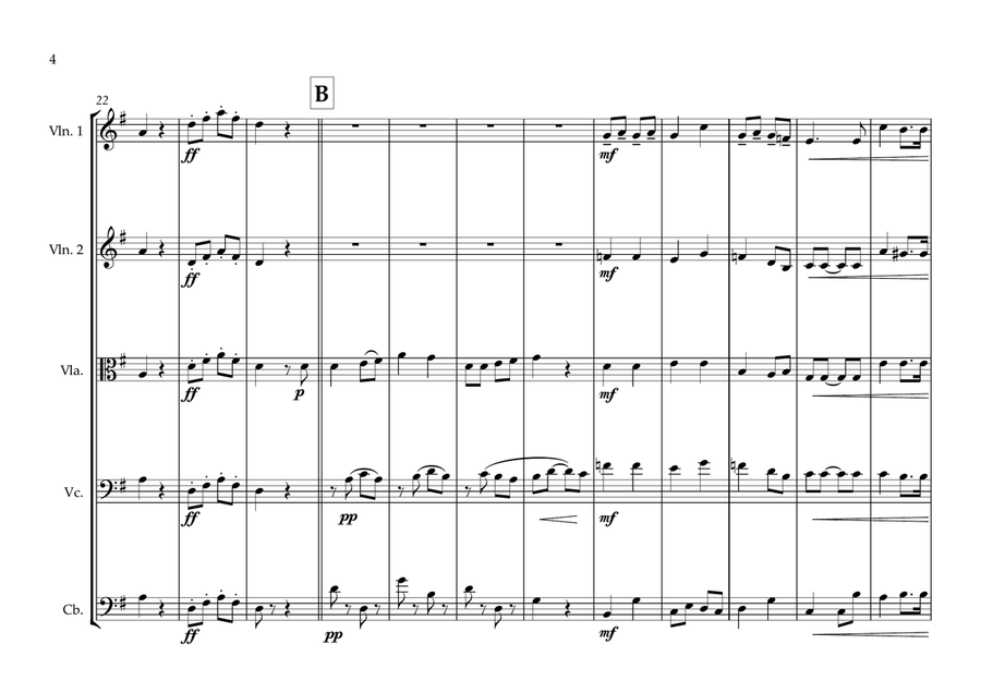 Venezuelan National Anthem ''Gloria al Bravo Pueblo'' for String Orchestra String Orchestra scores gallery preview page 4