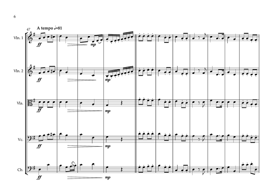 Venezuelan National Anthem ''Gloria al Bravo Pueblo'' for String Orchestra String Orchestra scores gallery preview page 6