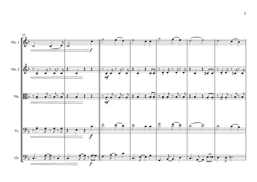 Anguillian National Anthem for String Orchestra (World National Anthem Series) String Orchestra scores gallery preview page 5